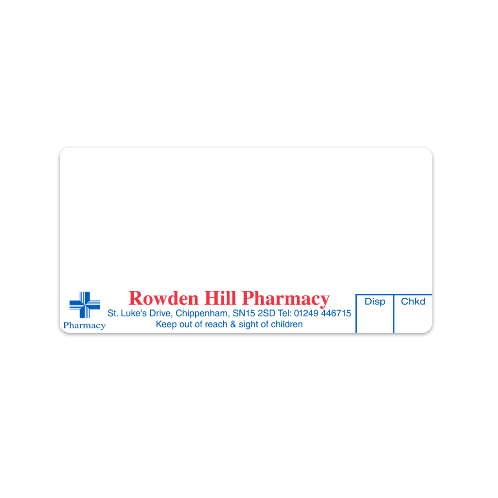 Rowden Hill Pharmacy Labels