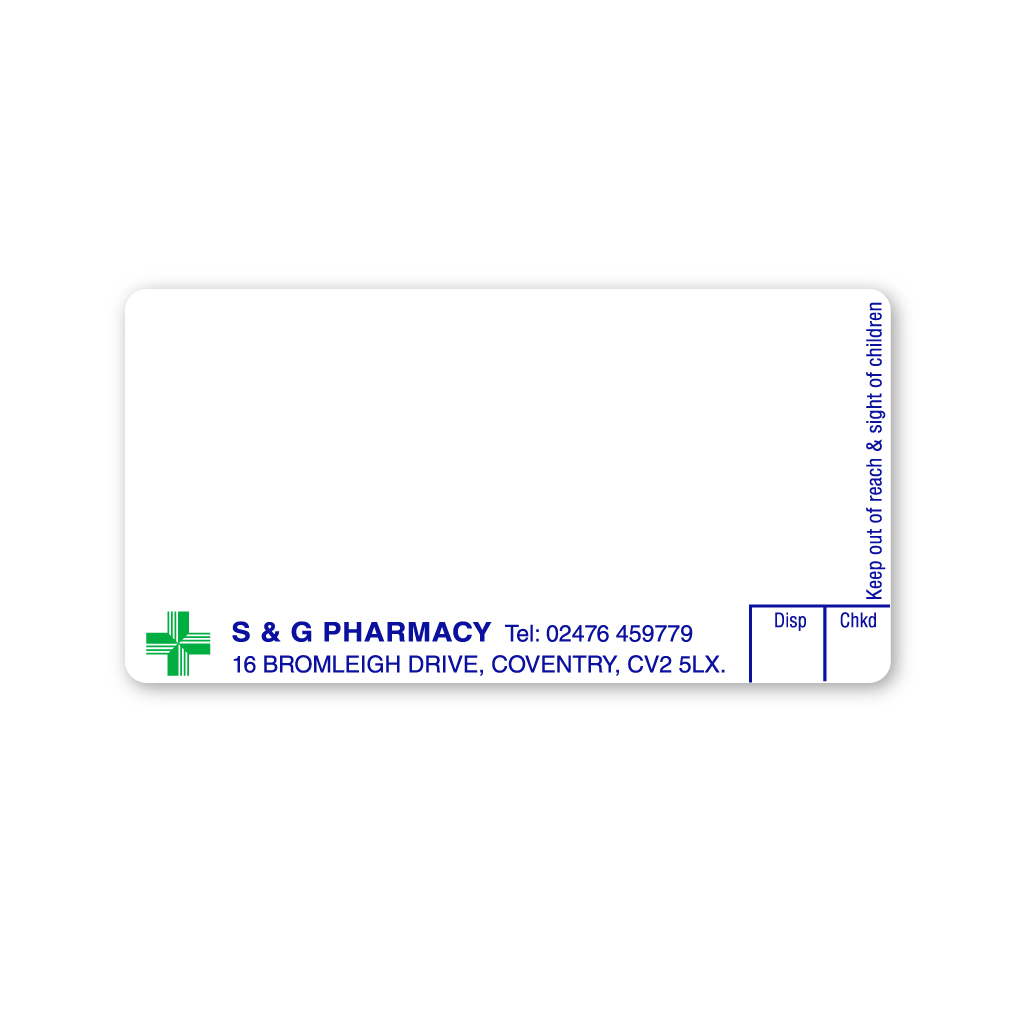 S&G Pharmacy Labels