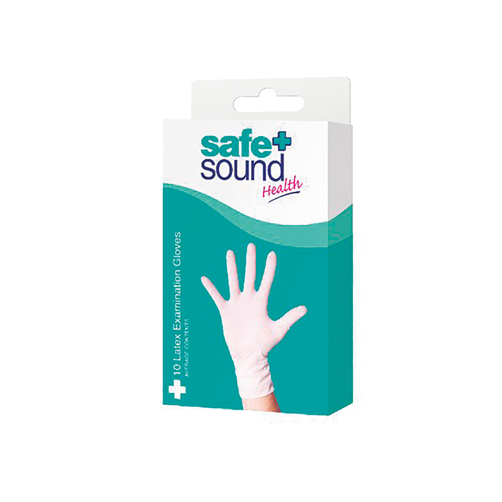 [SA8923] Safe & Sound Latex Examination Gloves - Powder Free & Disposable (Pack of 6)