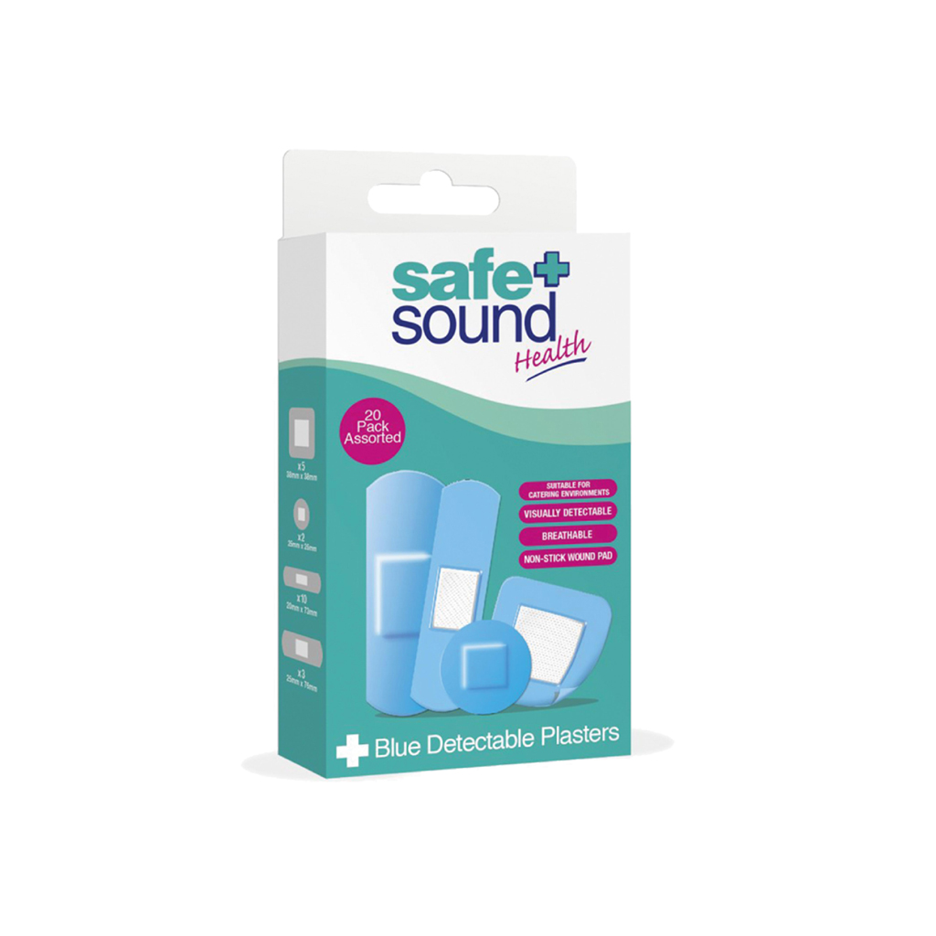 [SA4024] Safe & Sound Detectable Plasters - Blue (Pack of 6)