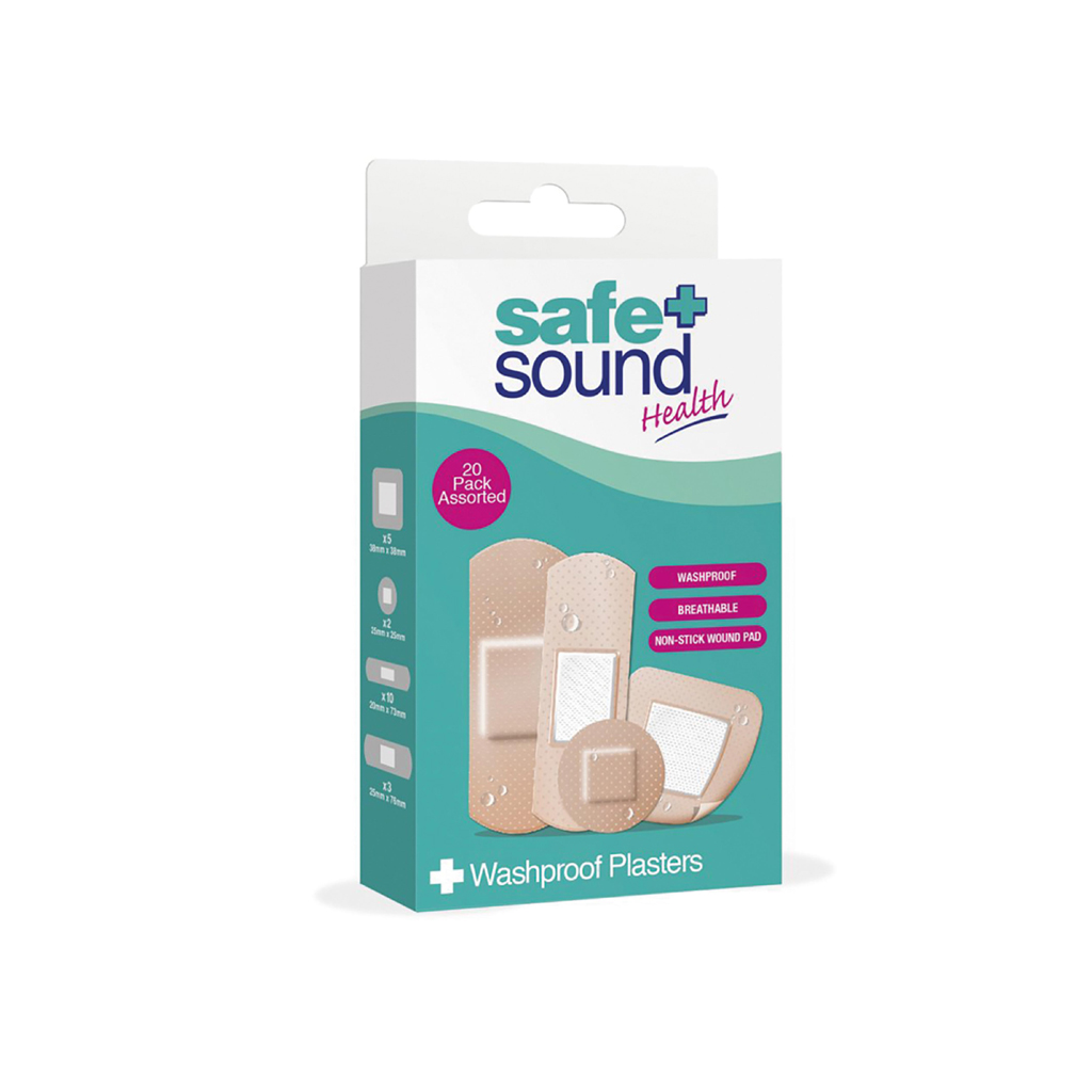 [SA4009] Safe & Sound Washproof Plasters (Pack of 6)