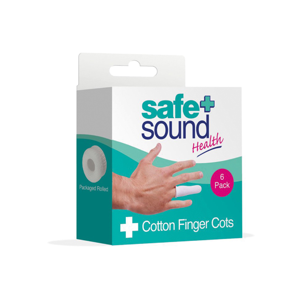 [SA8309] Safe & Sound Cotton Finger Cots, Single Finger Protection