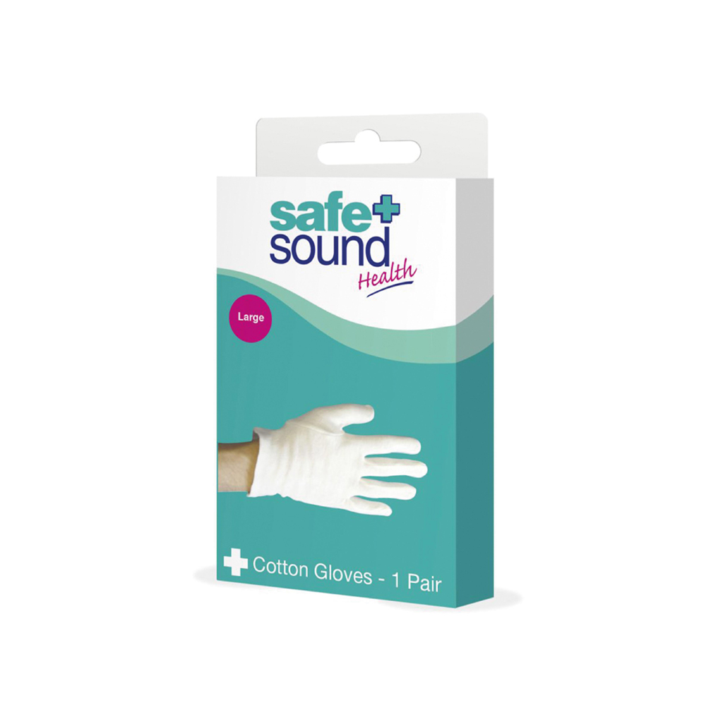 [SA8927] Safe & Sound Cotton Gloves - Large (Pack of 6)