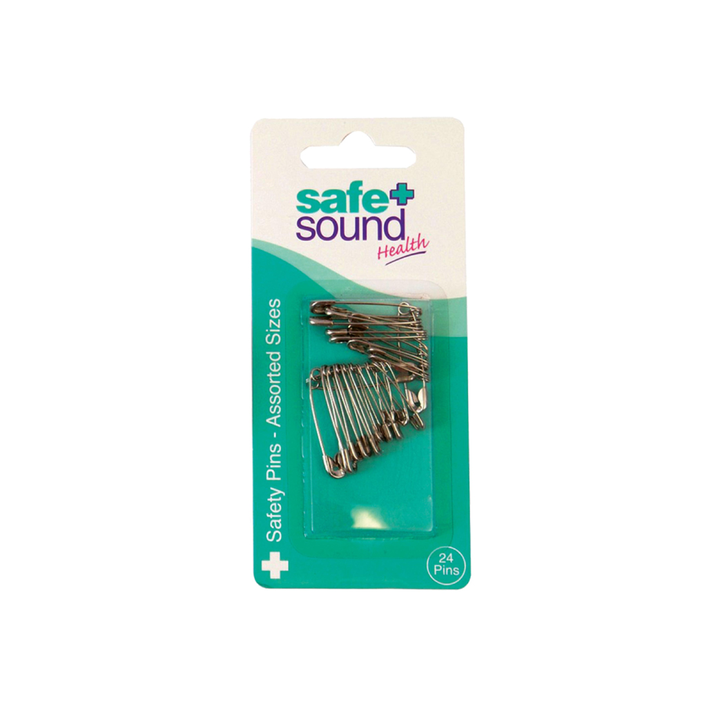 [SA8920] Safe & Sound Safety Pins - Nickel, Multi Purpose Fasteners (Pack of 12)