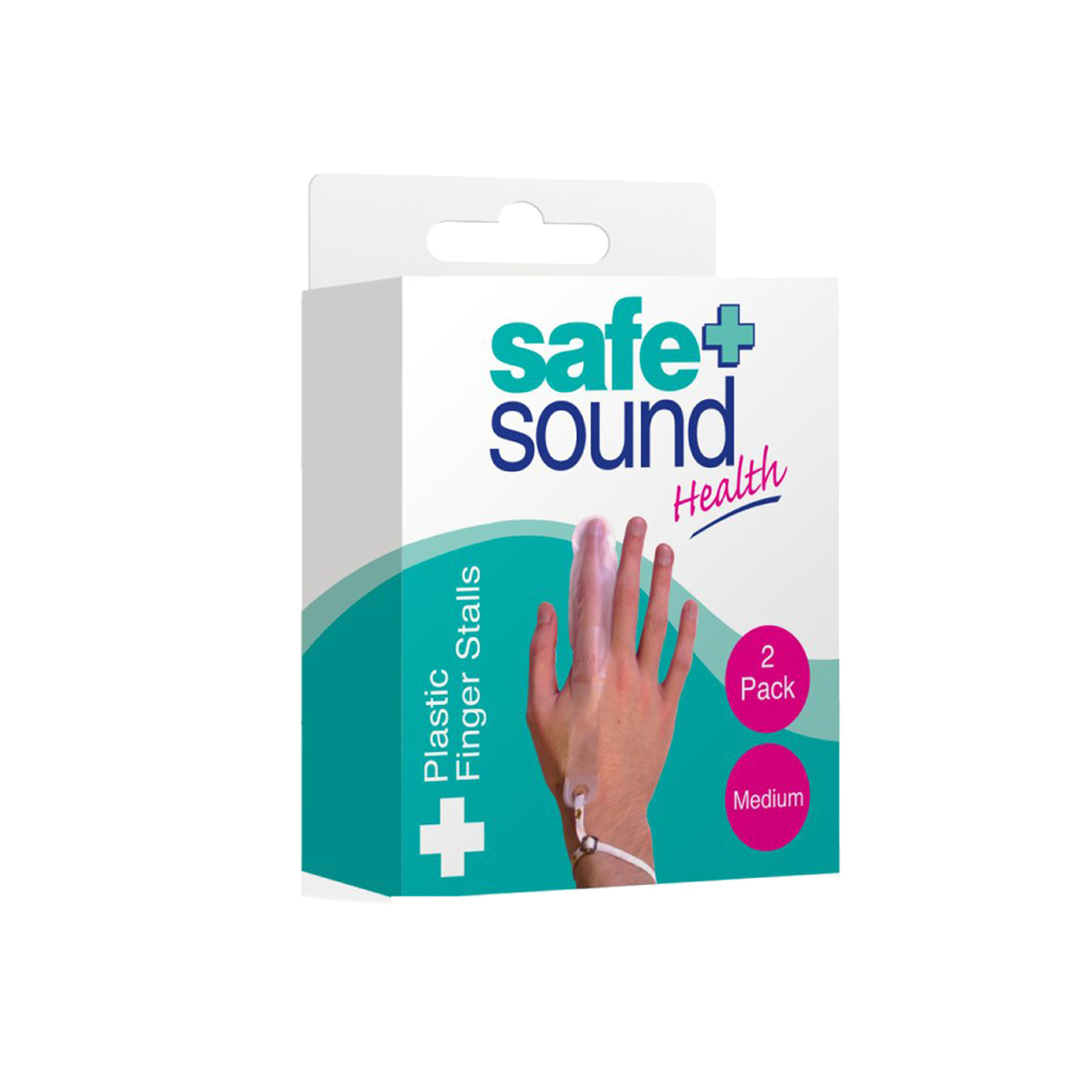 [SA8112] Safe & Sound Plastic Fingerstall - Medium (Pack of 6)
