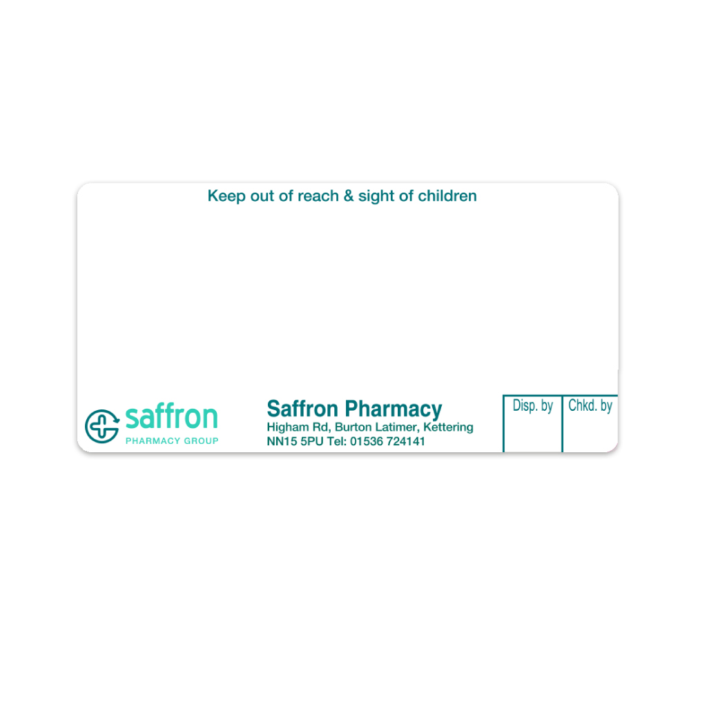 [AZEMT3441] Saffron Group   Pharmacy Higham Rd Labels