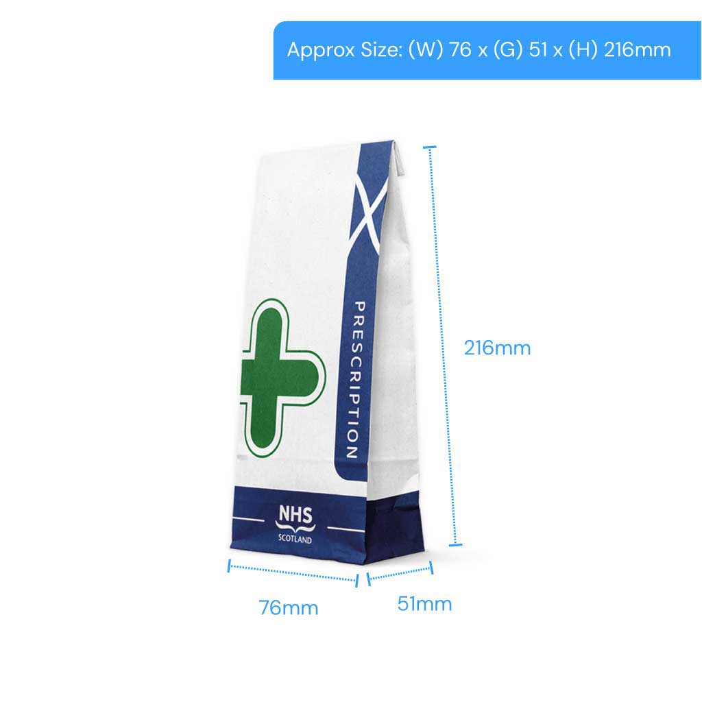 [SCP2] P2 Scottish NHS Prescription Bags (Pack of 1500)