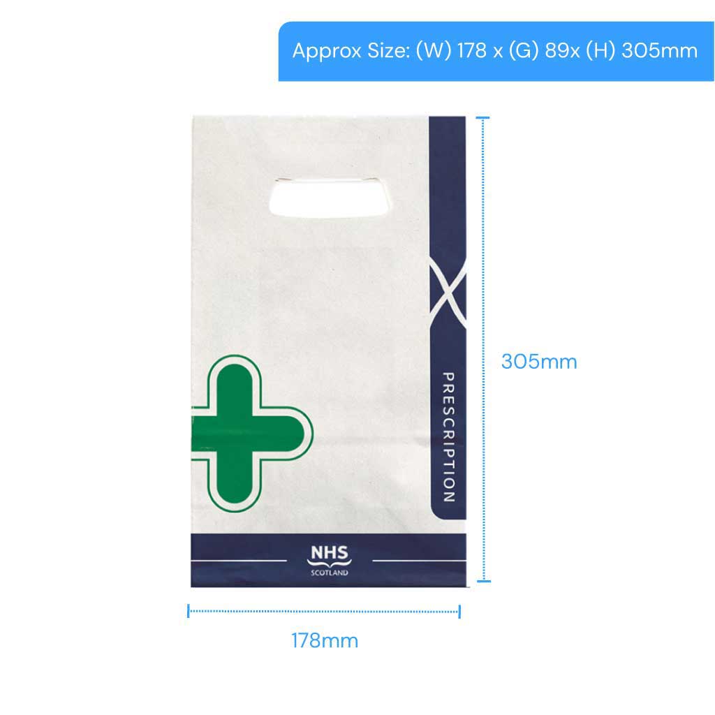 [SCP5] P5 Scottish NHS Prescription Carrier Bags (Pack of 500)