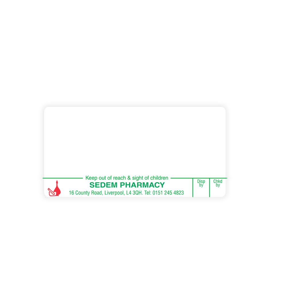[AZEMT2242] Sedem Pharmacy Labels County Road