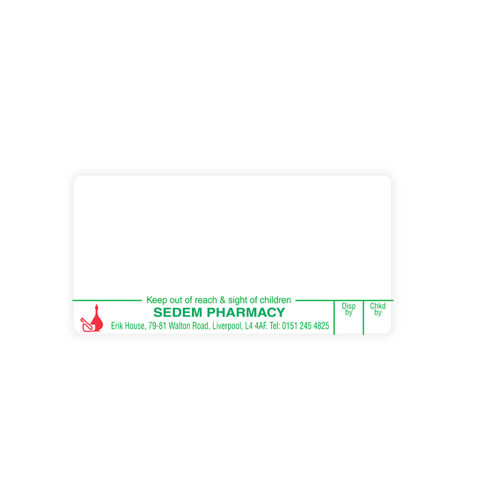 Sedem Pharmacy Labels Walton Road