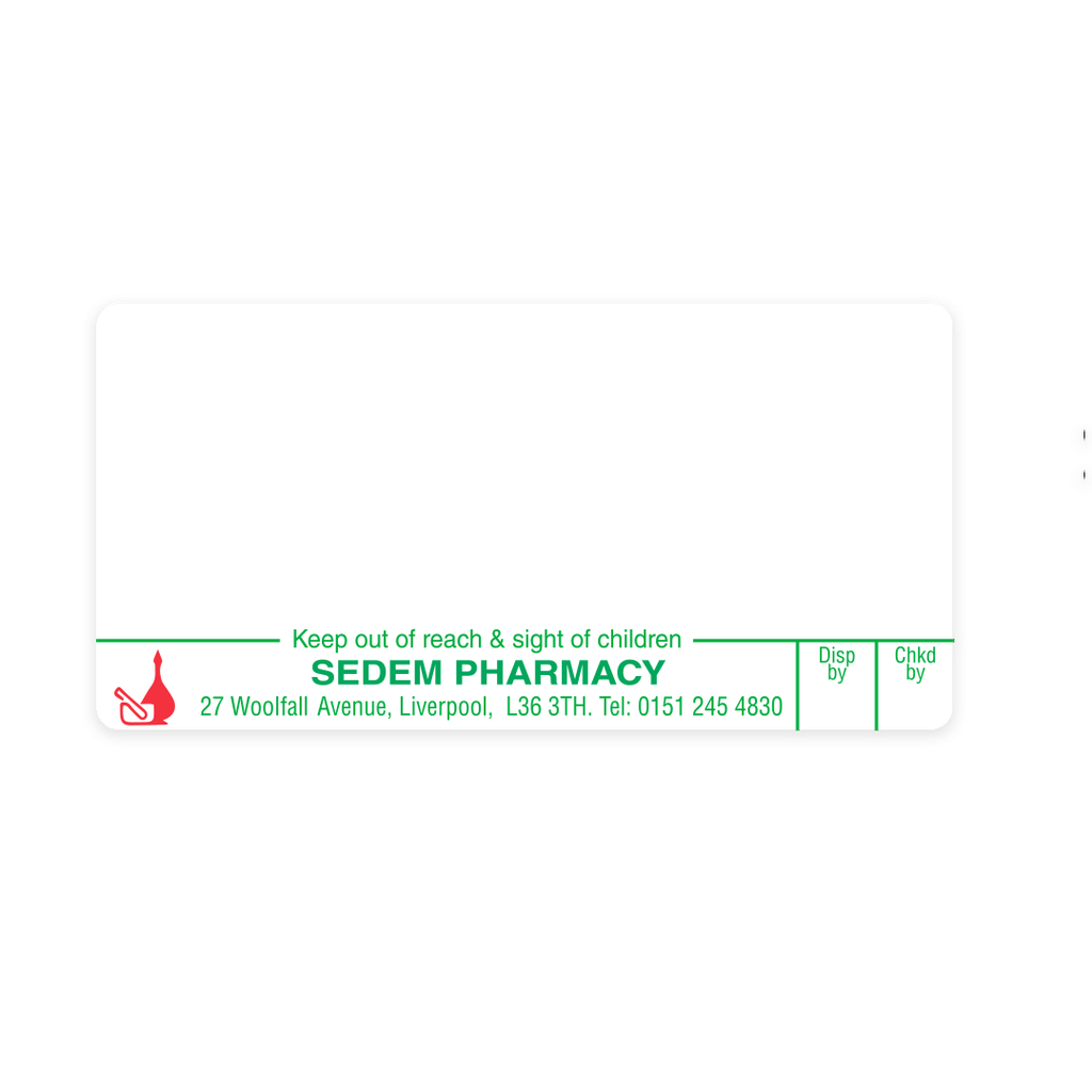 Sedem Pharmacy Labels Woolfall Avenue
