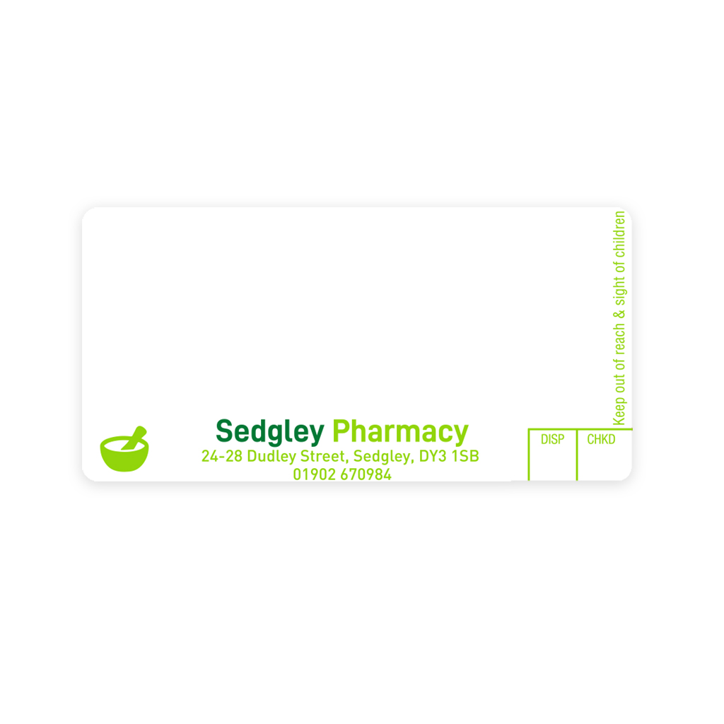 [AZEMT2807] Sedgley Pharmacy Dispensing Labels