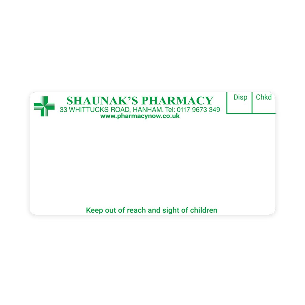 [EMT1331] Shaunaks Whittucks Rd Pharmacy Labels