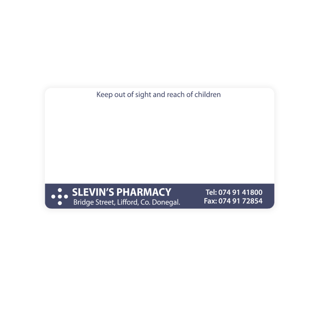 [EMT1345] Slevins Pharmacy Labels