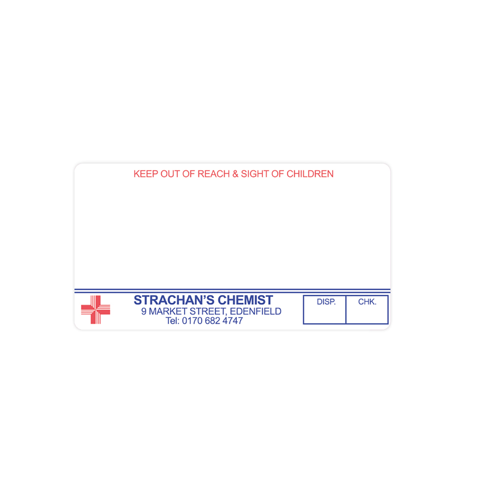Strachans Edenfield Dispensing Labels