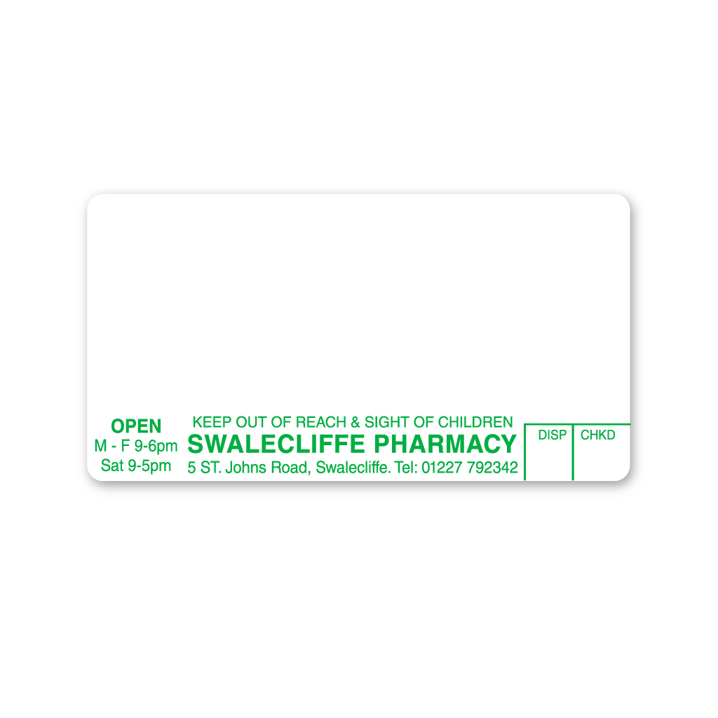 [BREMT2424] Swalecliffe Pharmacy Labels 