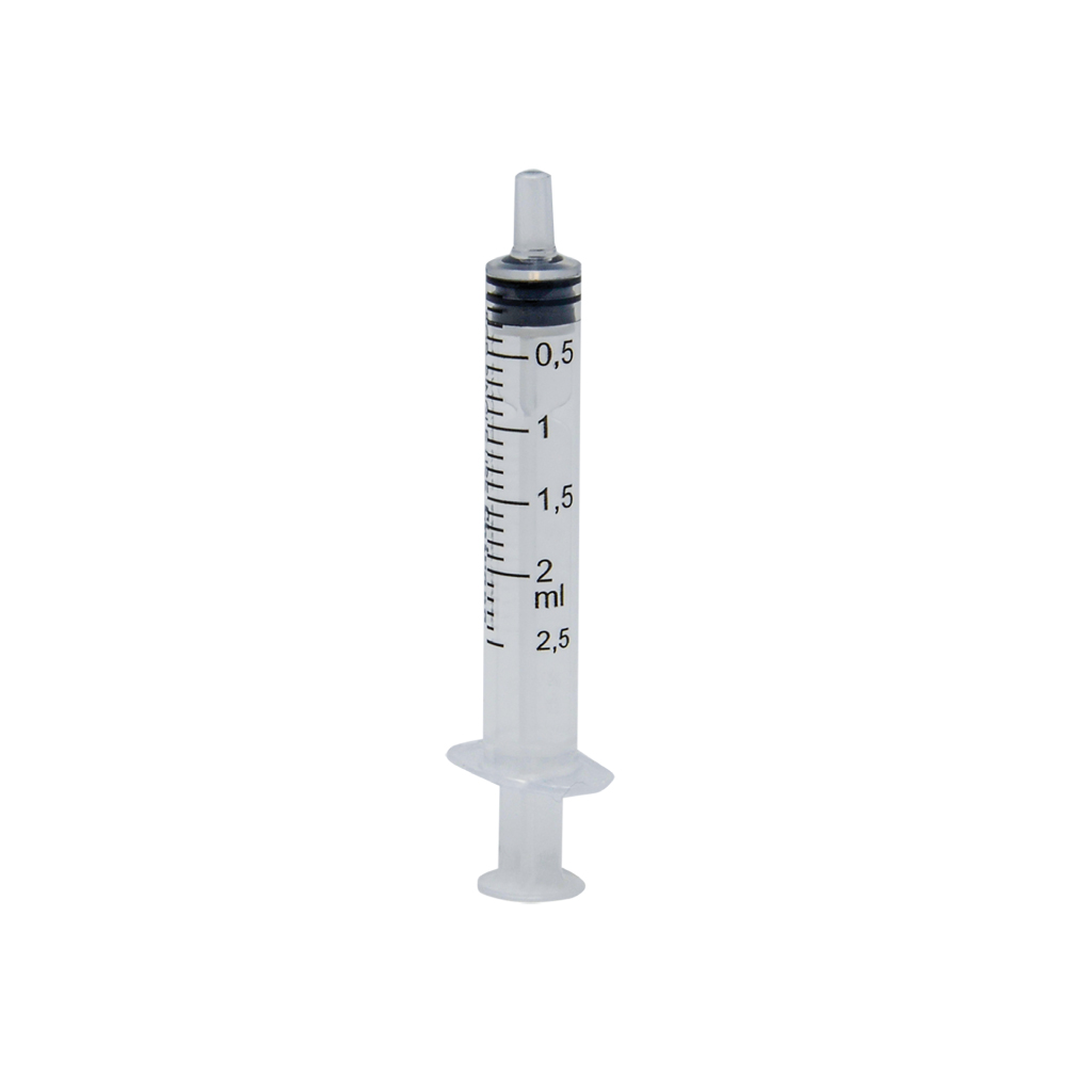 [2SS02S] Luer Slip Tip Syringe - 2ml (Pack of 100)