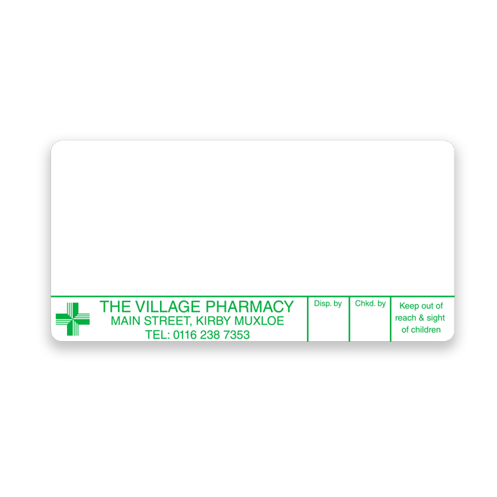 The Village Pharmacy Kirby Muxloe Labels