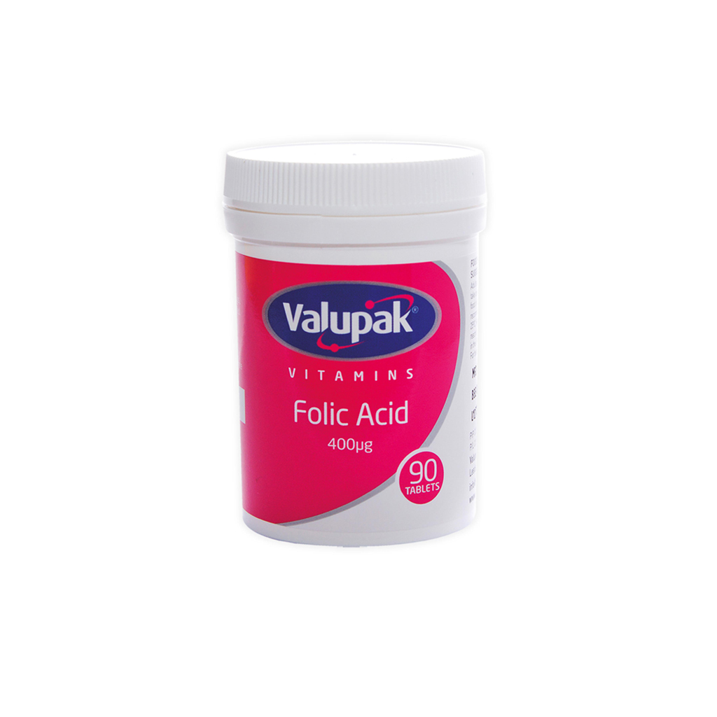 Valupak Folic Acid 400µg – 90 Tablets
