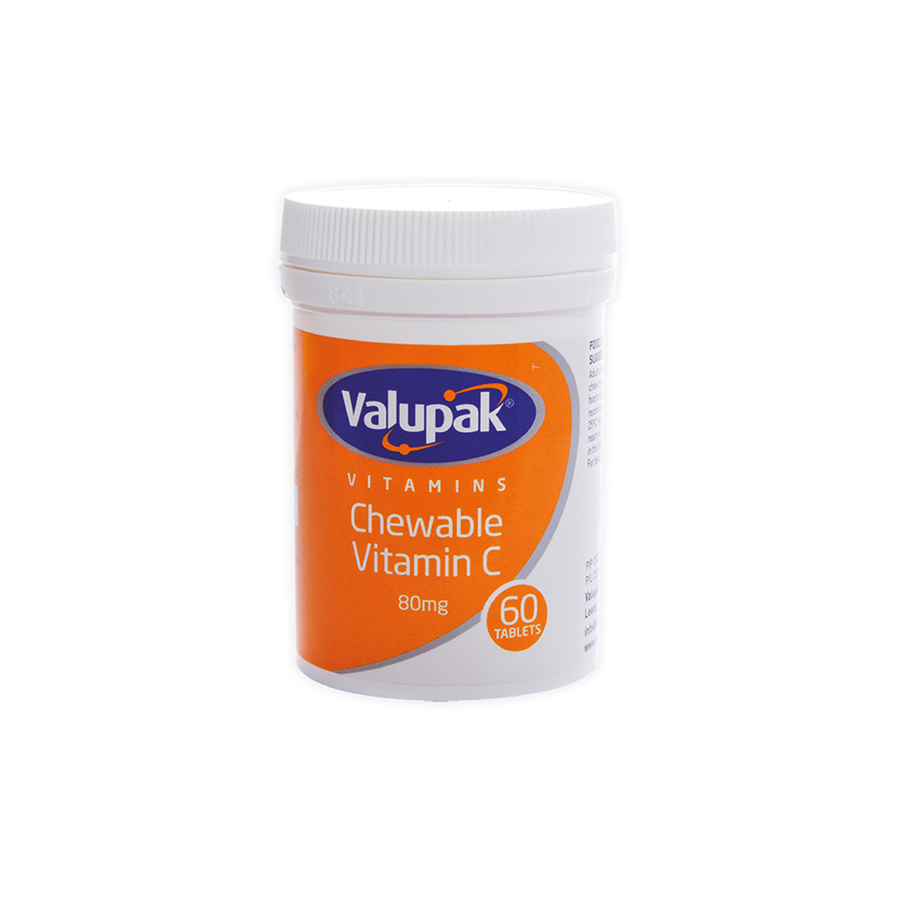 [2509644] Valupak Vitamin C Chewable 80mg 60 Tablets