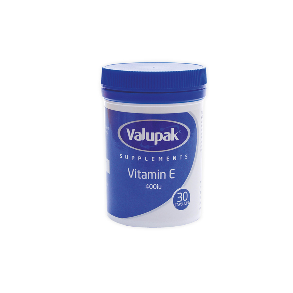 [3408077] Valupak Vitamin E - 100IU, 30 Capsules 