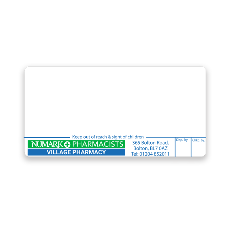[EMT4382] Village Pharmacy Labels
