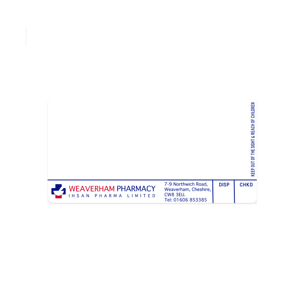 [AZEMT3016] Roshban Weaverham Pharmacy Labels