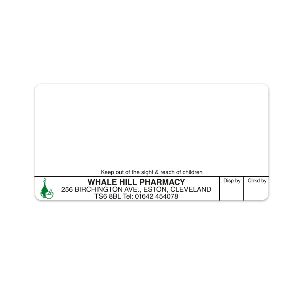 Whale Hill Pharmacy Labels