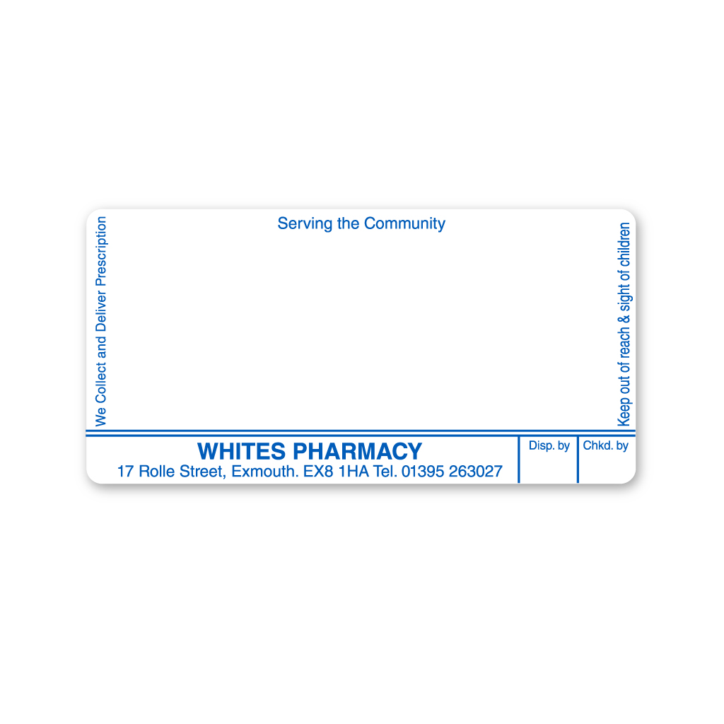 Whites Pharmacy Labels
