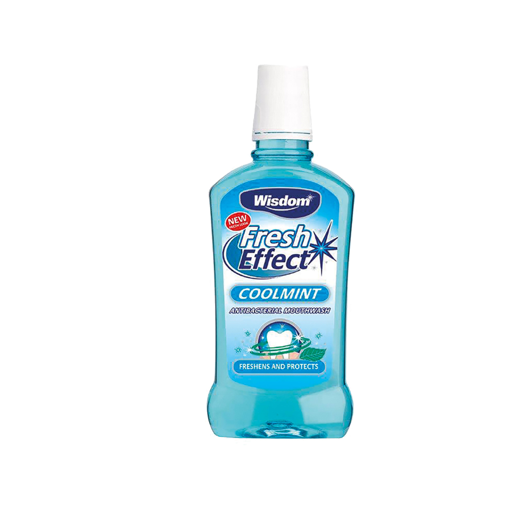 Wisdom Fresh Effect Coolmint Antibacterial Mouthwash 500ml