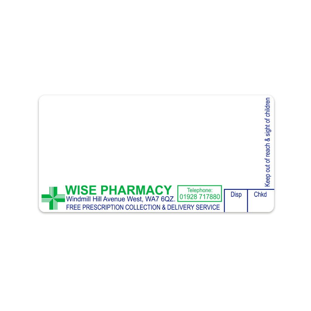 [AZEMT3145] Wise Group Windmill Ave West Pharmacy Labels