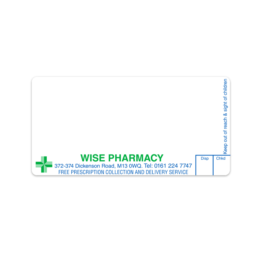 [AZEMT3029] Wise Group Dickenson Road Pharmacy Labels