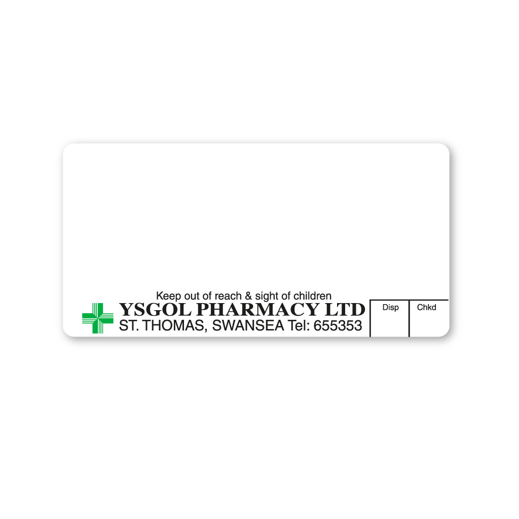 [AZEMT3717] Ysgol Pharmacy Dispensing Labels