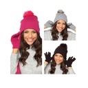 Ladies Touch Screen Glove & Hat Set     
