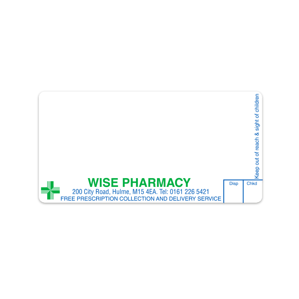 [EMT4677] Wise Group 200 City Road Pharmacy Labels