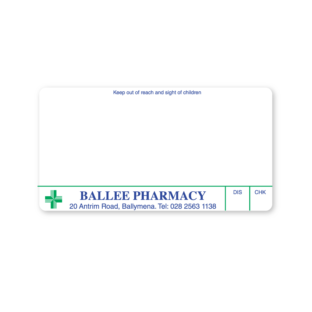 [BREMT4003] Ballee Pharmacy Dispensing Labels