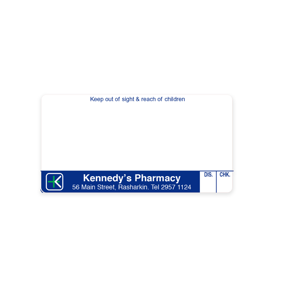 [EMT272B] Kennedys Pharmacy Dispensing Labels