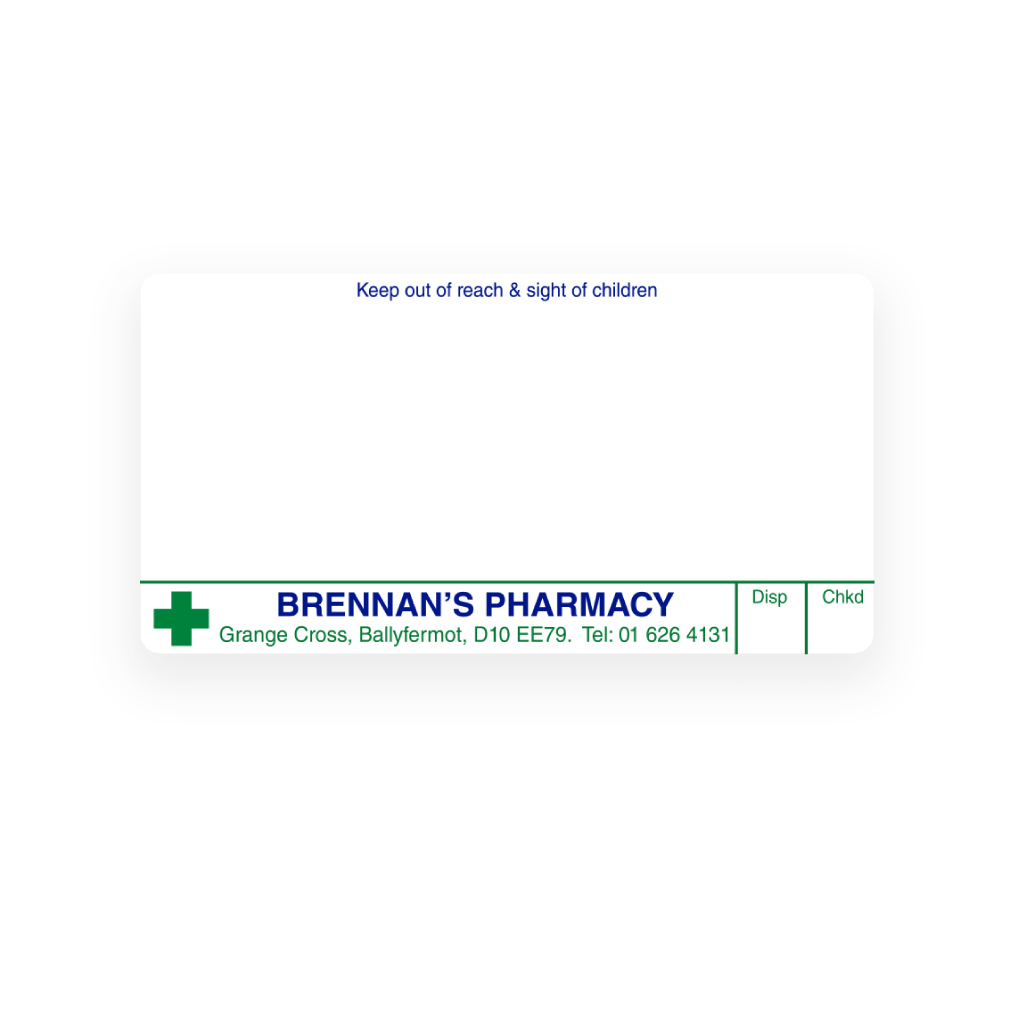 [EMTLS4587] Brennans Pharmacy Liam Skelly Labels