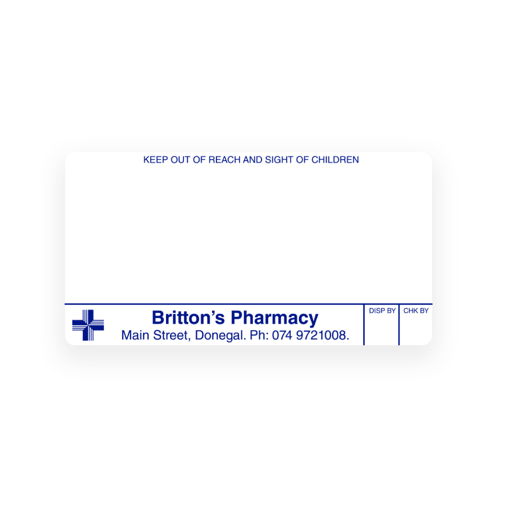 [EMTLS4588] Brittons Pharmacy Liam Skelly Labels
