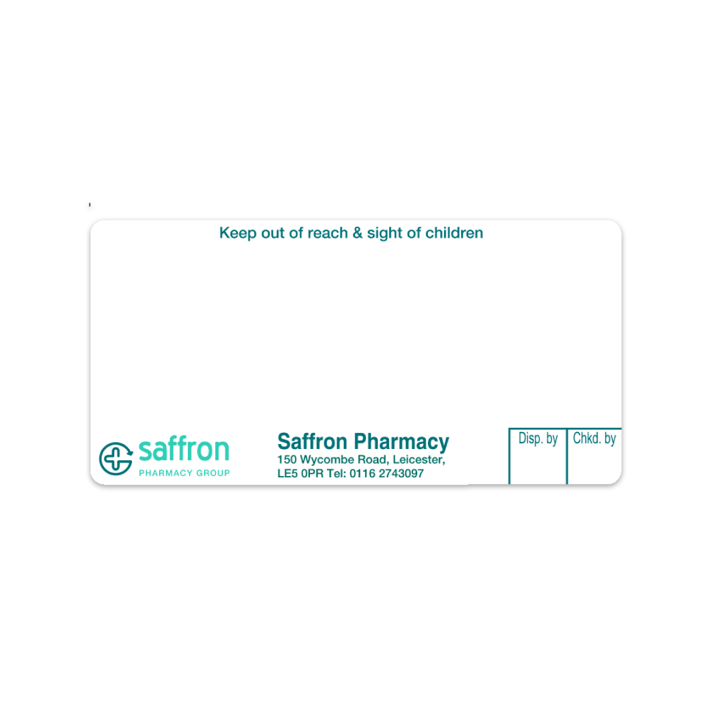 Saffron Group - Pharmacy Wycombe Rd Labels