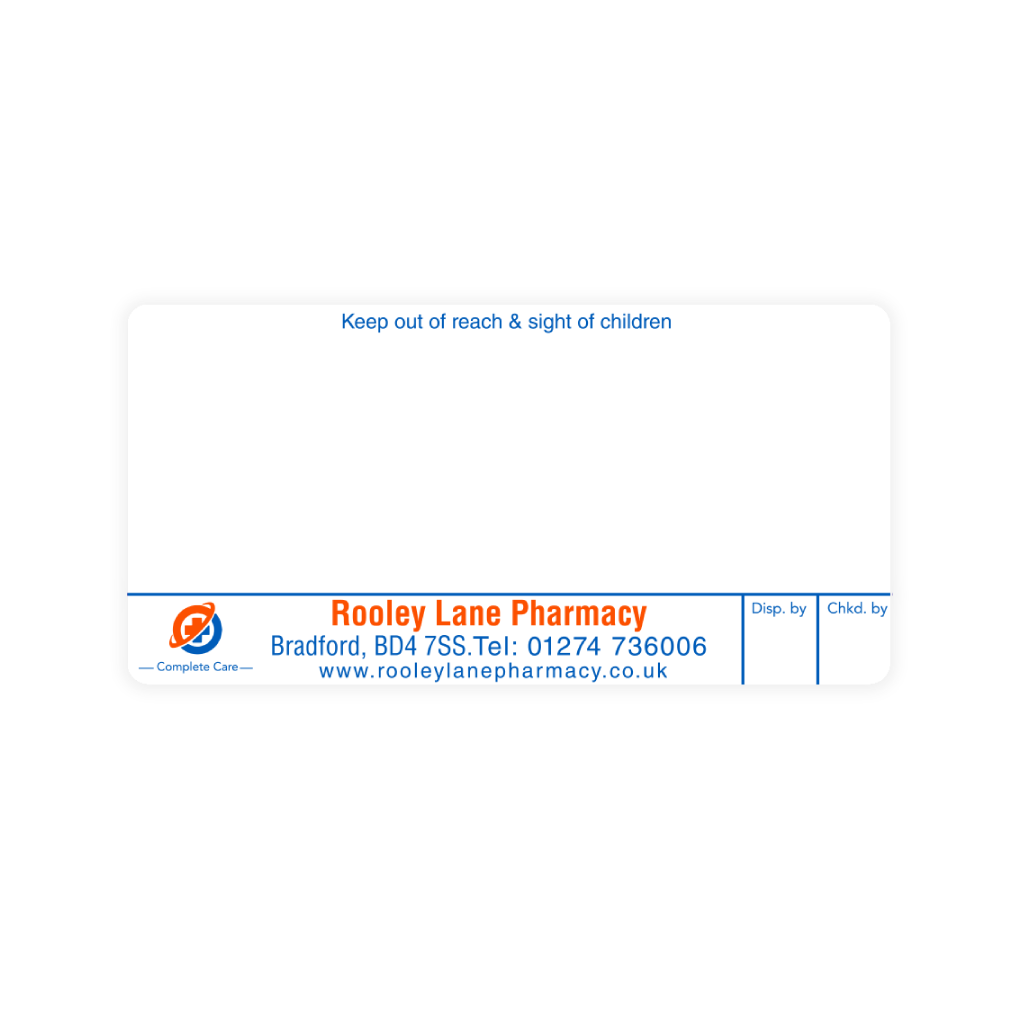 [EMT4697] Rooley Lane Pharmacy Labels