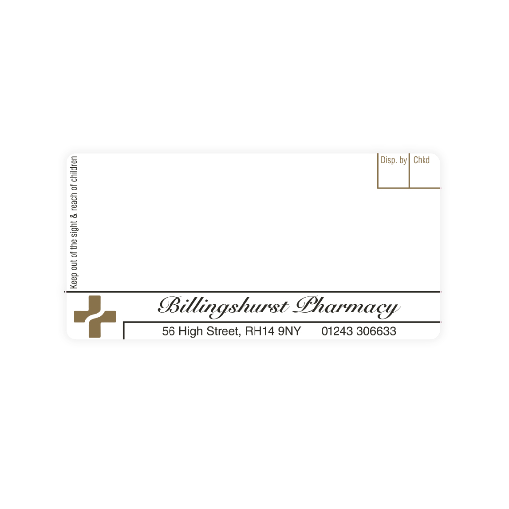 [EMT4709] Billingshurst Pharmacy Dispensing Labels 