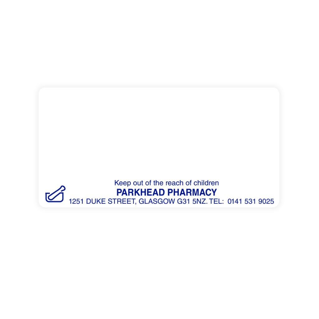 Parkhead Pharmacy Labels