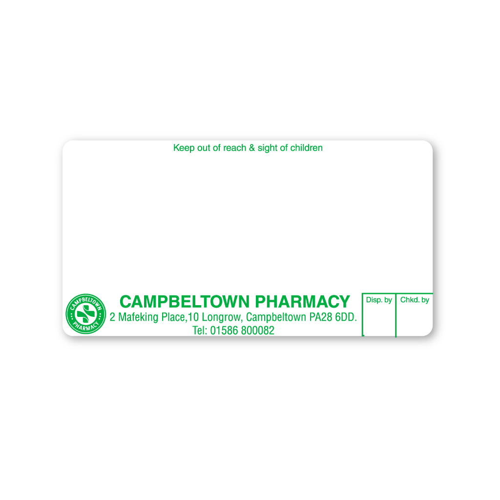 Campbeltown Pharmacy Labels