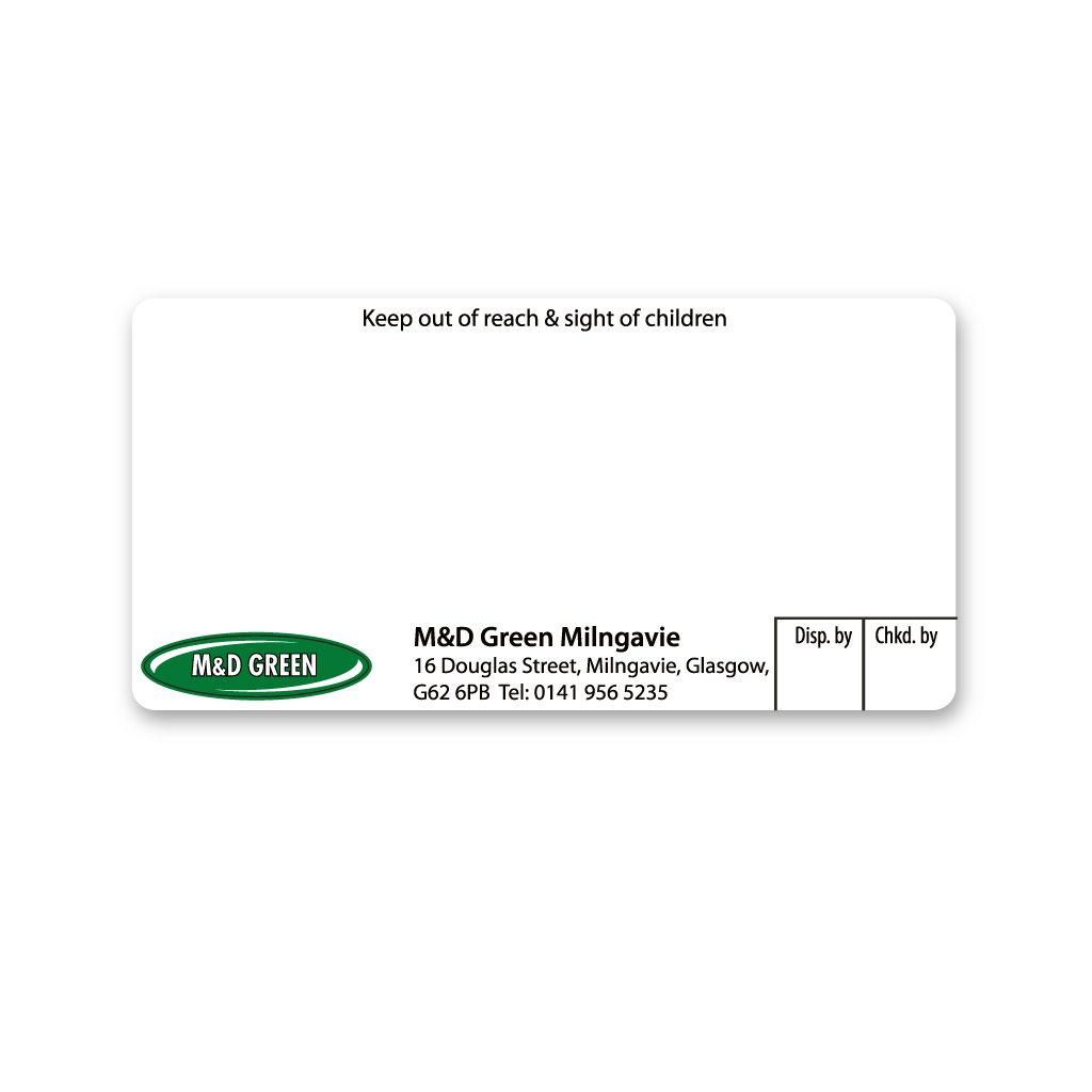 [EMT4760] M&D Milnagavie Pharmacy Labels