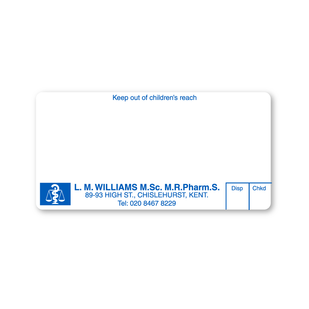 [EMT4770] Williams Pharmacy Labels