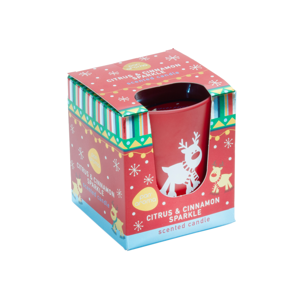 100g Glass Candle - Citrus and Cinnamon Sparkle 