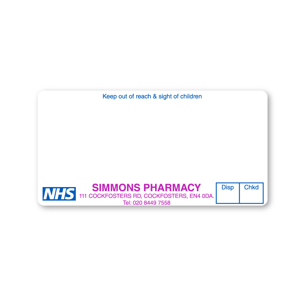 [EMT4617] Simmons Pharmacy Labels
