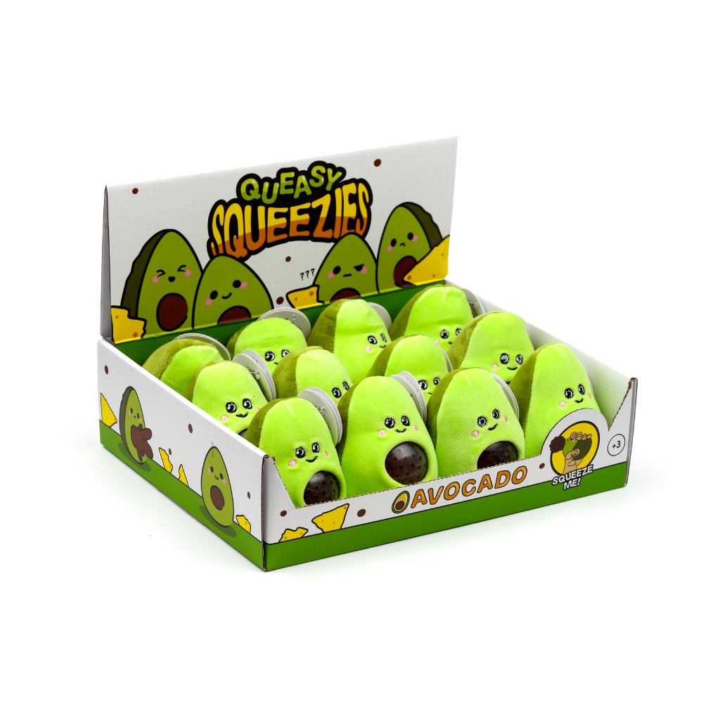 Queasy Squeezies Avocado Plush Squeezy Toy 