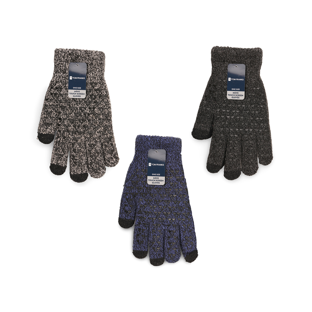 Men's Lined Touch Screen Gloves 